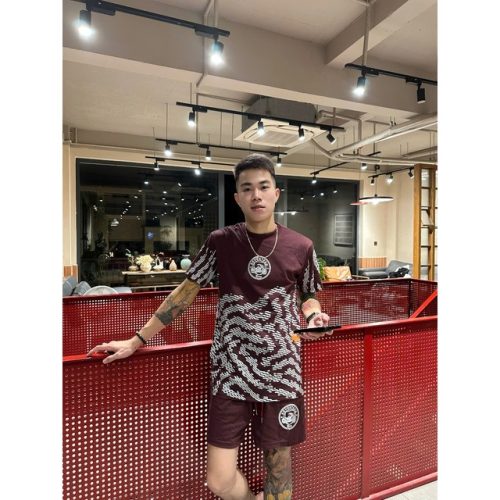 Bộ Thể Thao Nam BH46 Họa Tiết In Nổi Chất Liệu Cotton Co Dãn 2 Chiều Thời Trang Nam