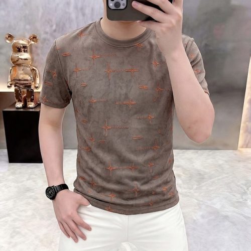 MA 205 Áo thun ngắn tay mùa hè Hentillai dành cho nam PHIÊN BẢN CÂP ,kiểu dáng mỏng nhẹ phối màu thời trang , áo cổ tròn